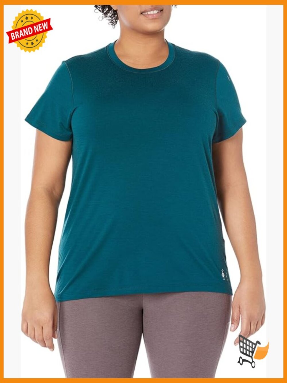 Merino Wool Short Sleeve Tee for Women - Plus Size Fitted Active Top